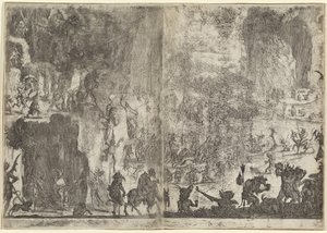 Kuszenie św. Antoniego [wersja pierwsza] autorstwa Jacques Callot