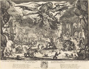 Kuszenie św. Antoniego [wersja druga] autorstwa Jacques Callot