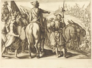 Żołnierze w marcu autorstwa Jacques Callot