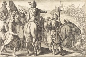 Żołnierze marszu, ok. godz. 1614. autorstwa Jacques Callot