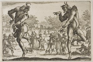 Dwa Pantalony autorstwa Jacques Callot