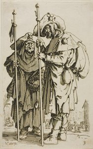 The Two Pilgrims, płyta trzecia z The Beggars autorstwa Jacques Callot