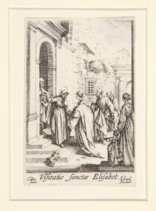 Nawiedzenie, nr. 6, z Życia Dziewicy autorstwa Jacques Callot