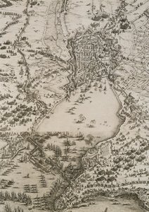Oblężenie La Rochelle ... autorstwa Jacques Callot