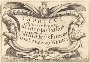 Strona tytułowa "Kapricci" autorstwa Jacques Callot