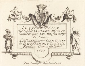 Strona tytułowa "Fantazji" autorstwa Jacques Callot