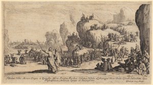 Wojska opuszczają swoje statki autorstwa Jacques Callot
