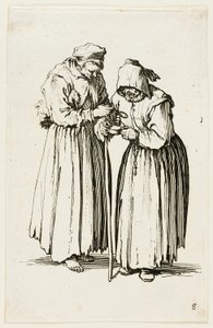 Dwie żebraczki, płyta ósma z The Beggars autorstwa Jacques Callot