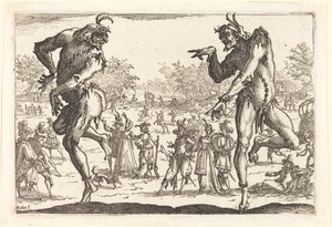 Dwa Zanni autorstwa Jacques Callot