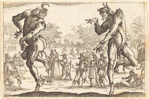 Dwa Zanni autorstwa Jacques Callot