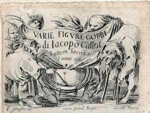 Varie Figure Gobbi, strona tytułowa z 21 rycinami ... (rycina) autorstwa Jacques Callot