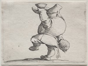 Różne postacie garbatego autorstwa Iacopo Callota (Pijący widziany z tyłu) autorstwa Jacques Callot