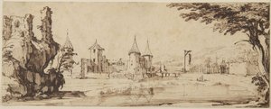 Widok na zamek autorstwa Jacques Callot