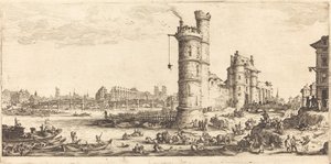 Widok na Pont Neuf autorstwa Jacques Callot