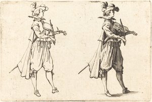 Skrzypek, ok. 1622. autorstwa Jacques Callot