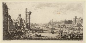 Widok Luwru i dawnej Porte de Nesle (IFF 667). autorstwa Jacques Callot