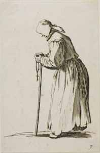 Żebraczka z różańcem, płyta siódma z The Beggars autorstwa Jacques Callot