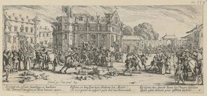 Zniszczenie klasztoru, plansza 6 z serii „Nędze wojny” autorstwa Jacques Callot