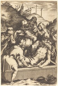 Złożenie do grobu autorstwa Jacques Callot after Ventura Salimbeni