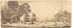 Ogród autorstwa Jacques Callot or Follower of Jacques Callot