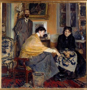 Pani Ludovic Halevy, jej syn pisarz Elie Halevy (1870-1937) i Florence Halevy Malarstwo Jacques Emile (Jacques-Emile) Blanche (1861-1942) XX-wieczna kolekcja prywatna