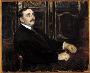 Portret Paula Claudela (francuskiego pisarza) autorstwa Jacques Emile Blanche