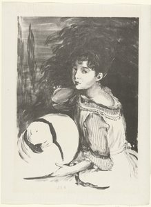 Portret van Wanda Zielińska bekend als Pouponne Młoda dziewczyna (dziecko) Proces (tytuł serii) autorstwa Jacques Emile Blanche