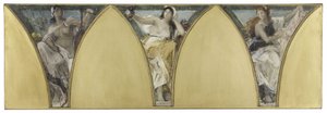 Szkic paryskiego ratusza: Langwedocja. Gascogne. Lyonnais, około 1888 (olej na płótnie) autorstwa Jacques Fernand Humbert