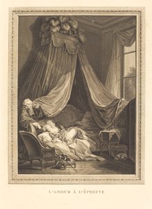 Miłość na próbę autorstwa Jacques Firmin Beauvarlet after Pierre Antoine Baudouin