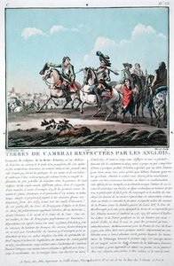 Terytoria Cambrai są szanowane przez Anglików, grawerowane przez Jean Baptiste Morret (fl.1790-1820)