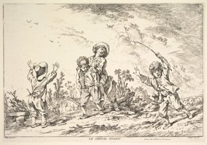 Żaba skokowa, połowa do końca XVIII wieku. autorstwa Jacques Gabriel Huquier