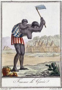 Femme of Gorèe (Senegal) - w „Encyklopedii podróży” Grasset St Sauveur, wyd. 1796 autorstwa Jacques Grasset de Saint Sauveur