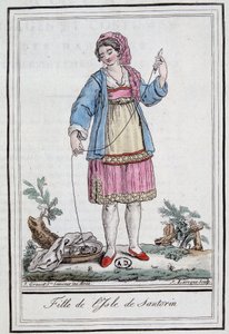 Dziewczyna z wyspy Santorini autorstwa Jacques Grasset de Saint Sauveur