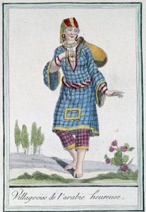 Happy Arabian Village - w „Encyklopedii podróży” Grasset St Sauveur, wyd. 1796 autorstwa Jacques Grasset de Saint-Sauveur