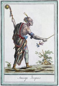 Sauvage iroquois - w „Encyklopedii podróży” Grasset St Sauveur, Paryż autorstwa Jacques Grasset de Saint Sauveur