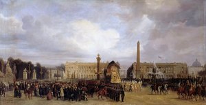 Orszak pogrzebowy Napoleona I przechodzący przez Place de la Concorde 15 grudnia 1840 r