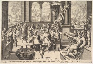Alegoria Rządu Dziecięcego Króla, 1588. autorstwa Jacques II de Gheyn