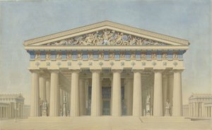 Świątynia T w Selinunte (Sycylia), odrestaurowana elewacja fasady głównej