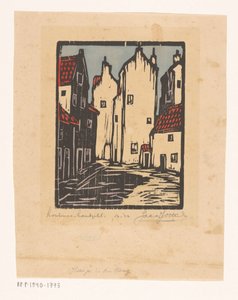 Domy w Hadze (oryginalny tytuł na obiekcie) autorstwa Jacques Jeichienus Ottens (signed by artist)