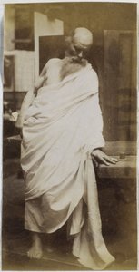 Studium męskiego modela, starca z brodą i ubranego w białe płótno, w pracowni Jacques de Lalaing autorstwa Jacques Lalaing (attributed to)