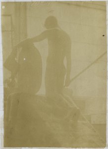 Studium męskiego nagiego modela, klęczącego i widzianego od tyłu, w pracowni Jacques de Lalaing autorstwa Jacques Lalaing (attributed to)