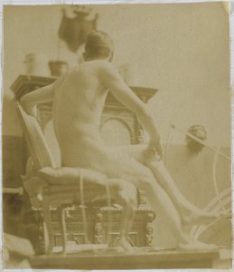 Studium nagiego modela siedzącego na fotelu w pracowni Jacques de Lalaing autorstwa Jacques Lalaing (attributed to)