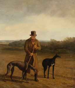 Portret Lorda Riversa z dwoma chartami, ok.1825 autorstwa Jacques Laurent Agasse