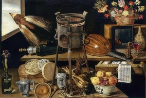 Die fünf Sinne und die vier Elemente (Pięć zmysłów i cztery żywioły). 1627