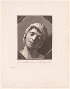 Marat w chwili swojej śmierci autorstwa Jacques Louis Copia