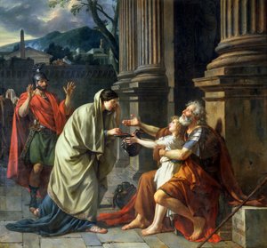 Belizariusz błagający o jałmużnę, 1781 r. autorstwa Jacques Louis David