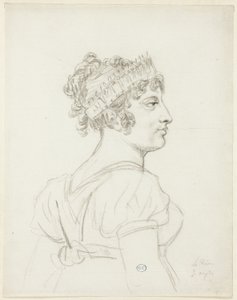 Popiersie Karoliny Bonaparte, księżniczki Murat, królowej Neapolu autorstwa Jacques Louis David