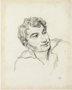 Popiersie mężczyzny z głową zwróconą w prawo autorstwa Jacques Louis David