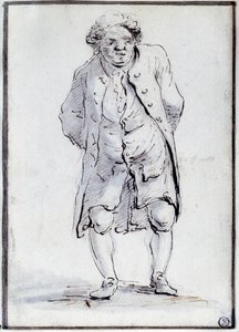Rysunek Honore Gabriela (Honore-Gabriel) Riqueti, hrabiego Mirabeau (1749-1791) z Ain. Rysunek Jacquesa Louisa Davida (1748-1825) XVIII wiek. Ciemny. 0,17x0,12m. Paryż, Luwr autorstwa Jacques Louis David