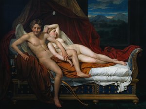 Kupidyn i Psyche autorstwa Jacques Louis David